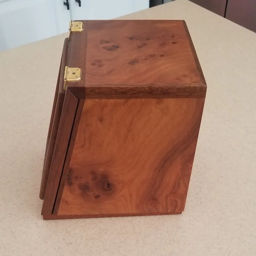 RARE ITALIAN DESIGNER AGRESTI BURLWOOD SINGLE WATCH WINDER ROTATER